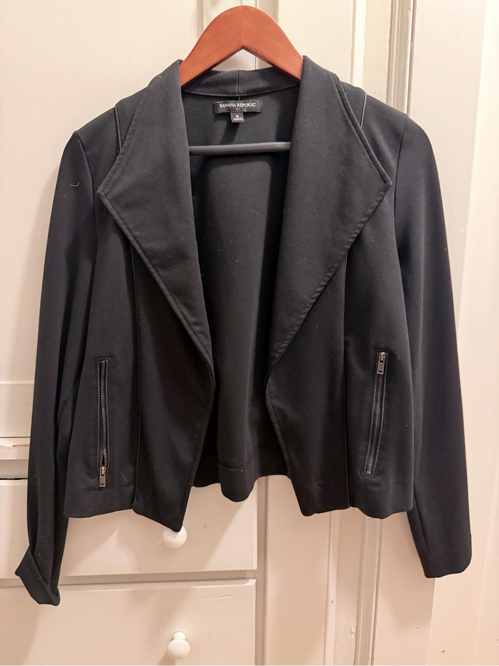 Banana Republic Women's Black Open-Front Blazer Jacket